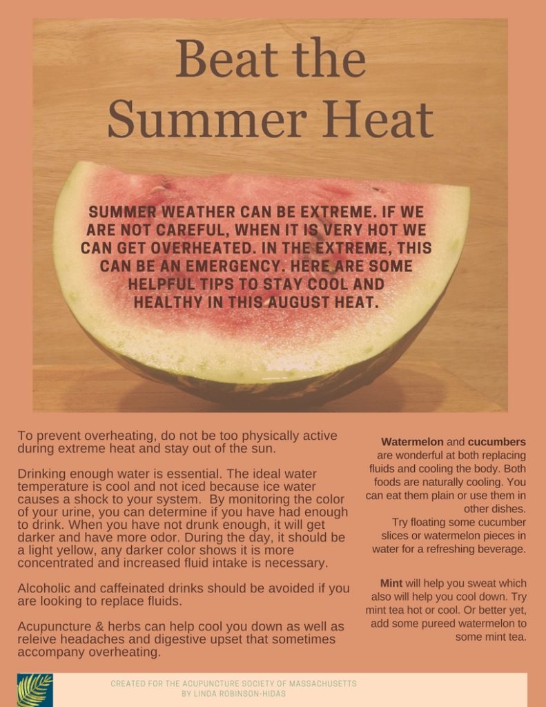 How To Beat The Summer Heat The Acupuncture Works Pioneer Valley How To Beat The Summer Heat The Acupuncture Works Pioneer Valley